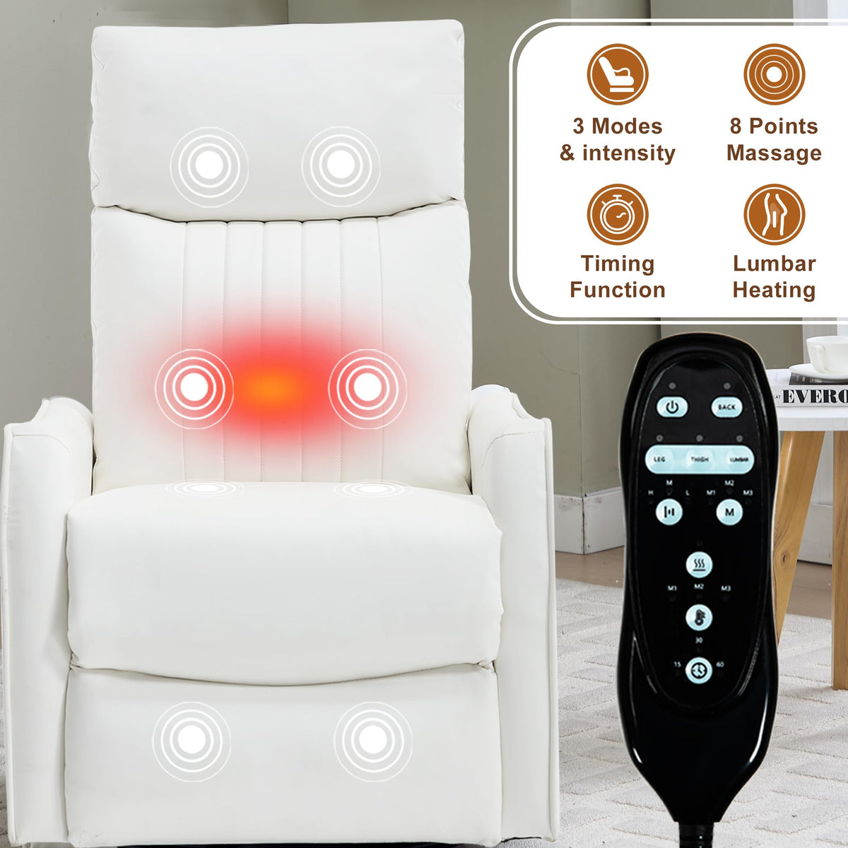High Back Massage Recliner with Heat H2940