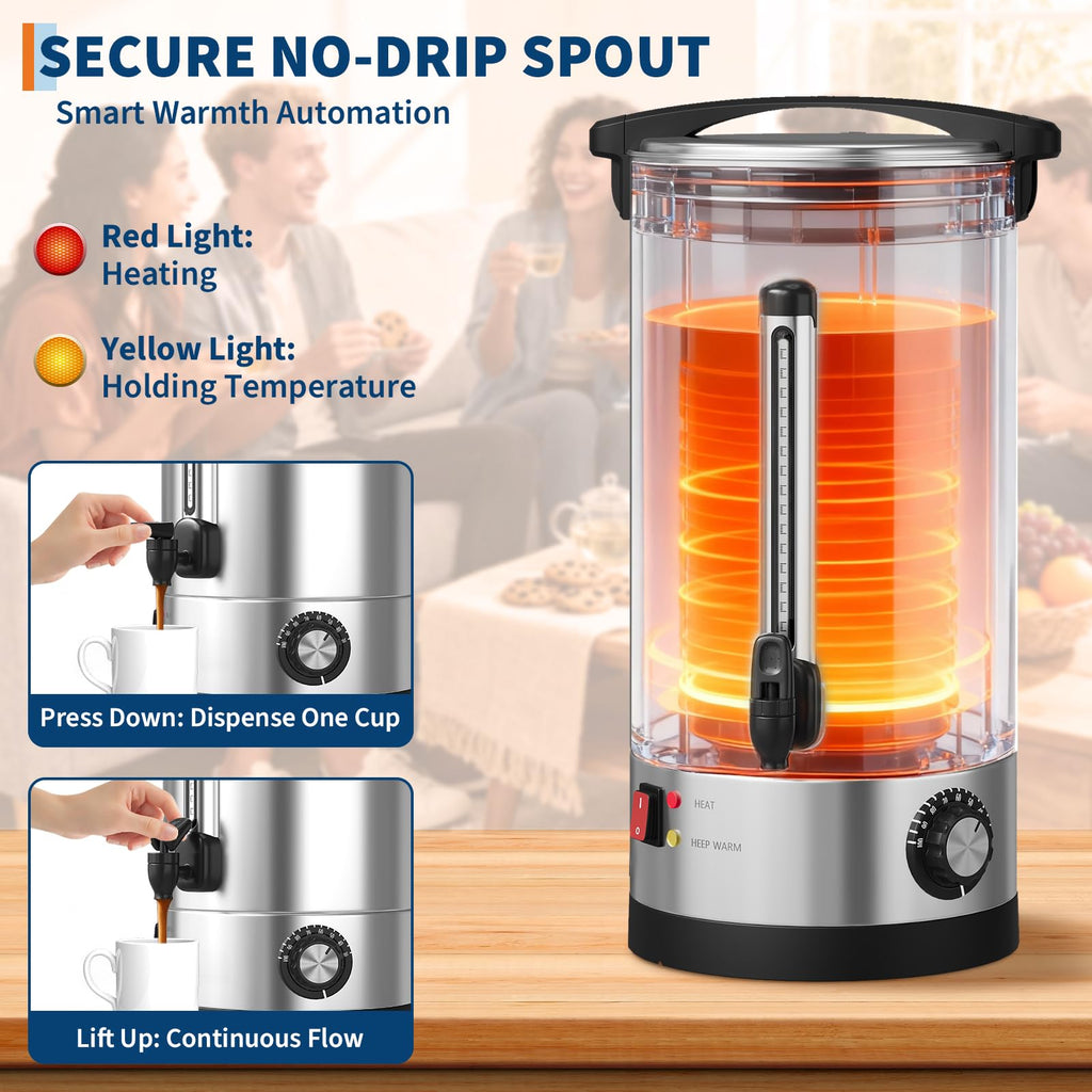 10L Double Wall Stainless Steel Coffee Urn E6426
