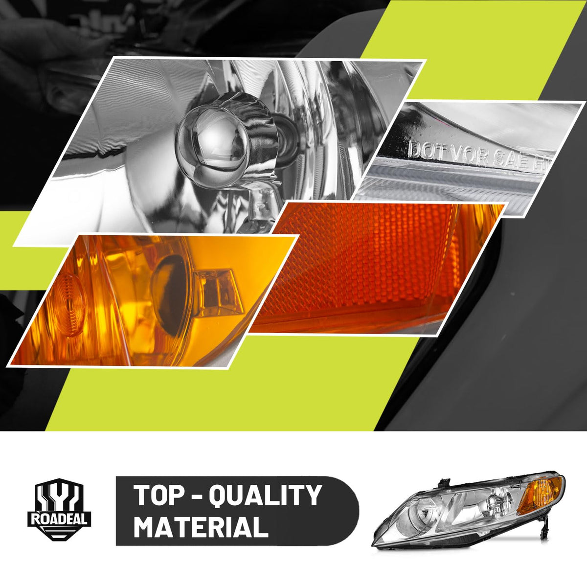 Headlights for Honda Civic 4-Door X753
