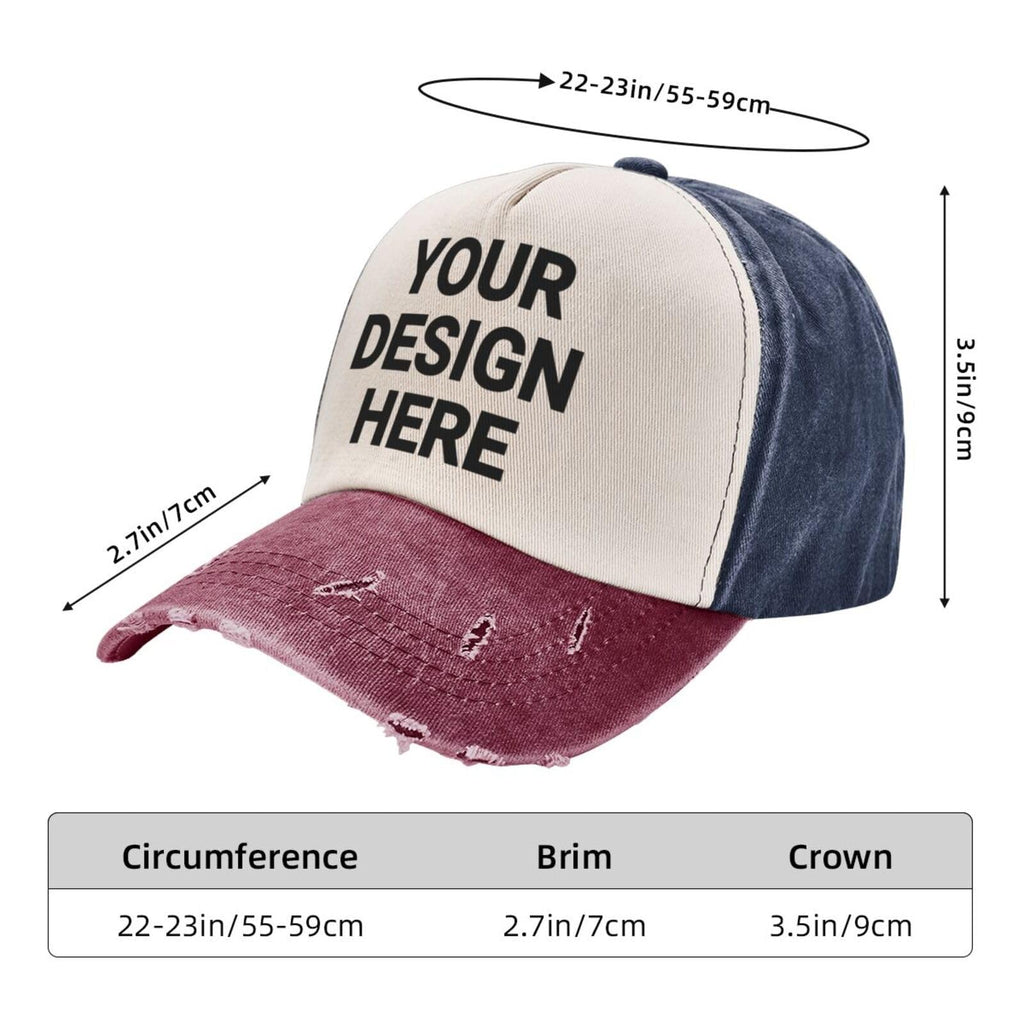 Custom Baseball Cap Adjustable Trucker Hat D7934
