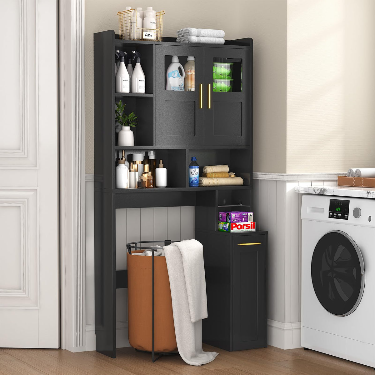Over The Toilet Storage Cabinet with Acrylic Doors W56410