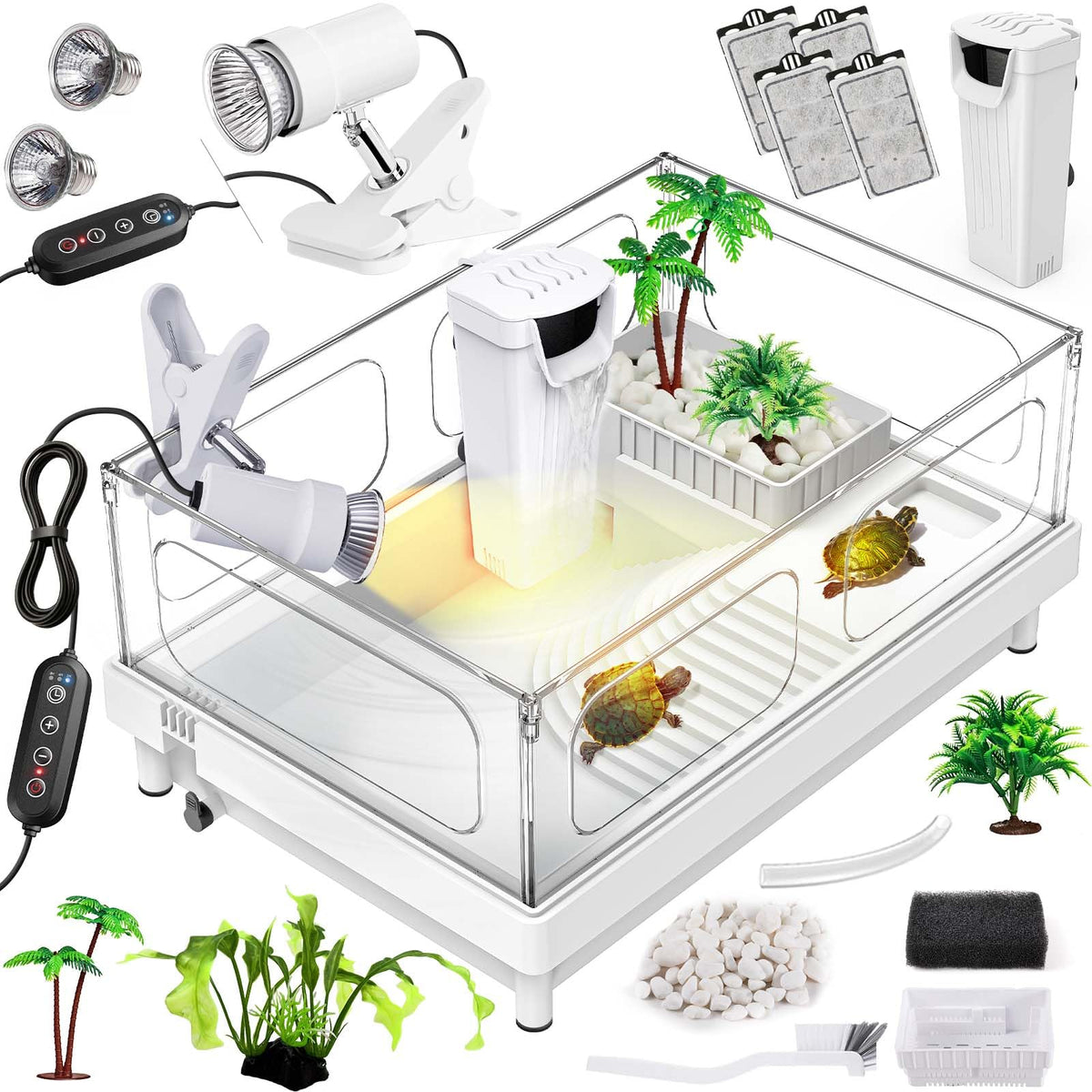 Small Acrylic Turtle Tank Kit with Light Filter B794