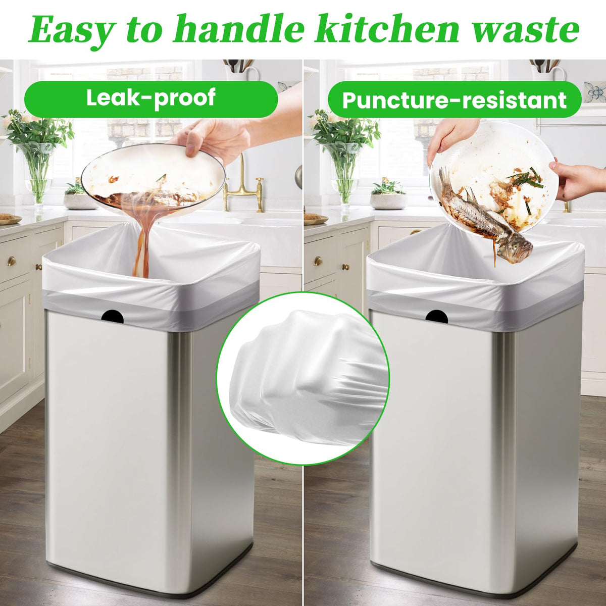 15 Gallon Drawstring Tall Kitchen Trash Bags G876352