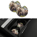 Black Drink Coasters with Metal Holder Set of 2 R23524