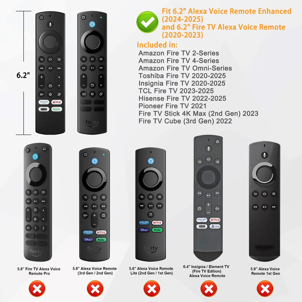 Silicone Case for Fire TV Alexa Voice Remote Enhanced L2402