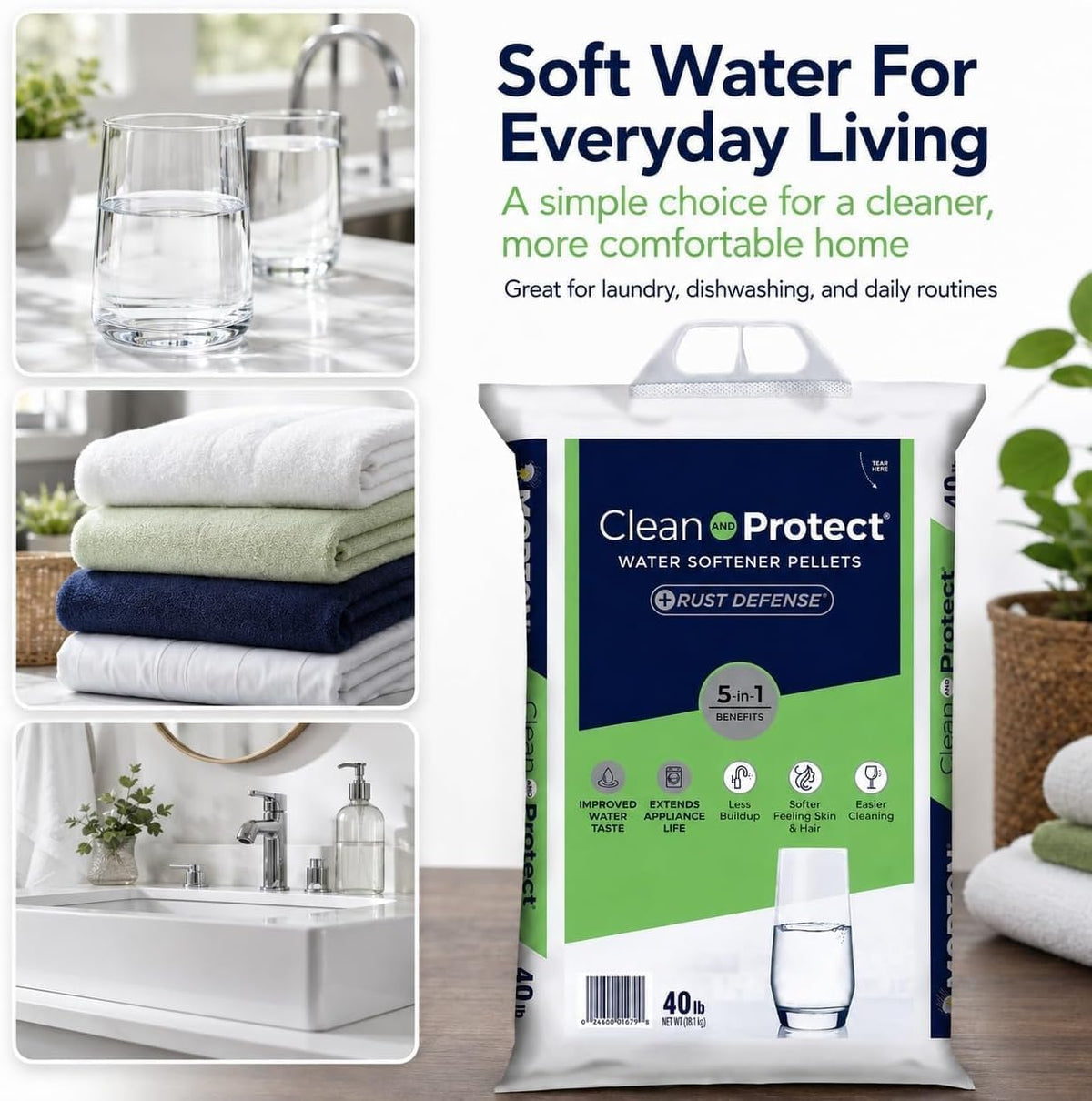 Water Softener Salt 40 lb Crystal W610753