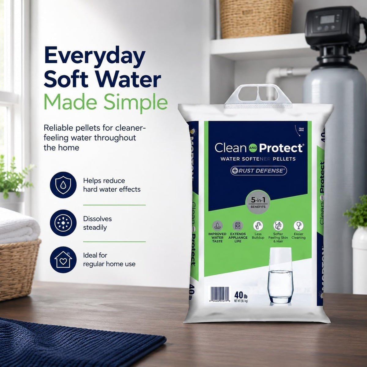 Water Softener Salt 40 lb Crystal W610753