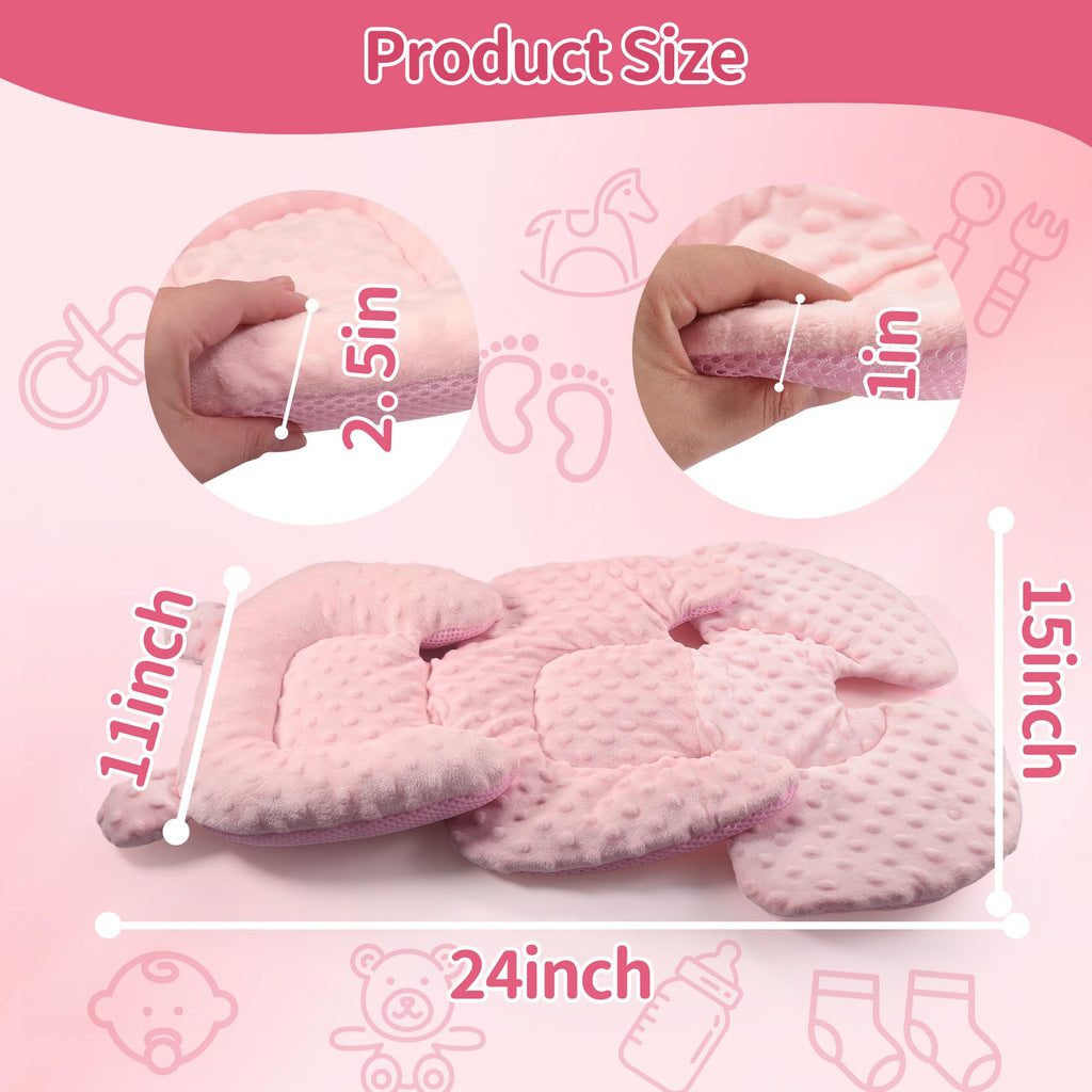 Reversible Carseat Head Body Support Newborn Pink M31775