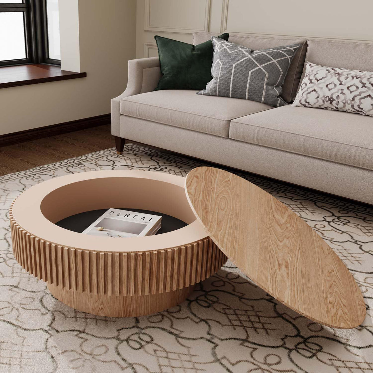 Round Coffee Table with Storage N911033