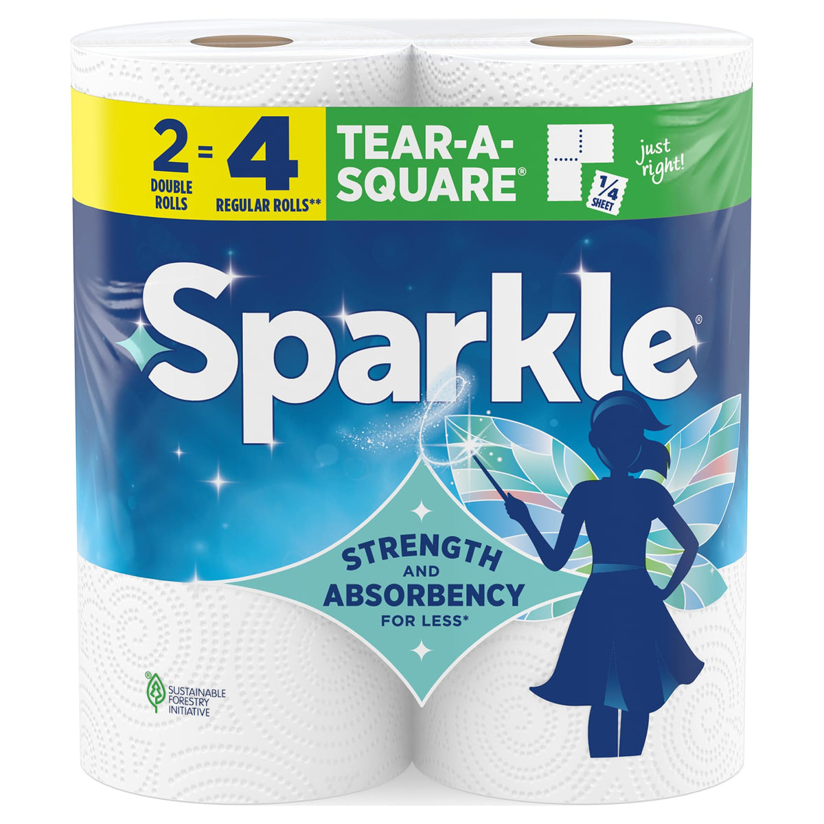 Kitchen Paper Towels, 2 Double Rolls, 220 Sheets A79796