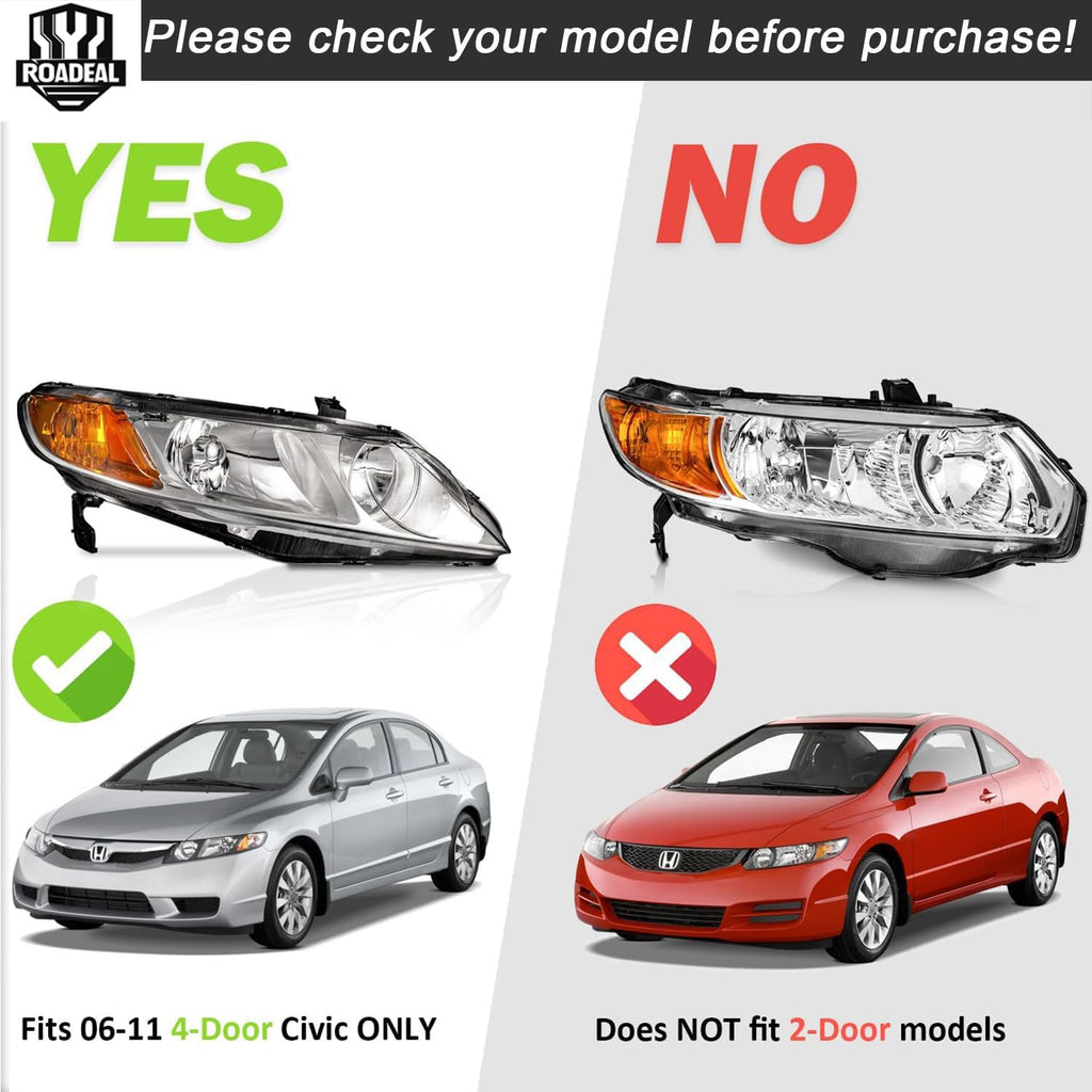 Headlights for Honda Civic 4-Door X753