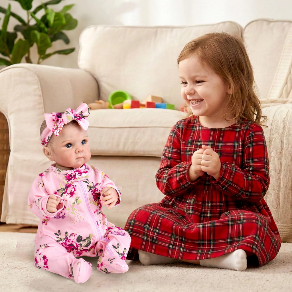 20 inch Purple Floral Jumpsuits Set H955