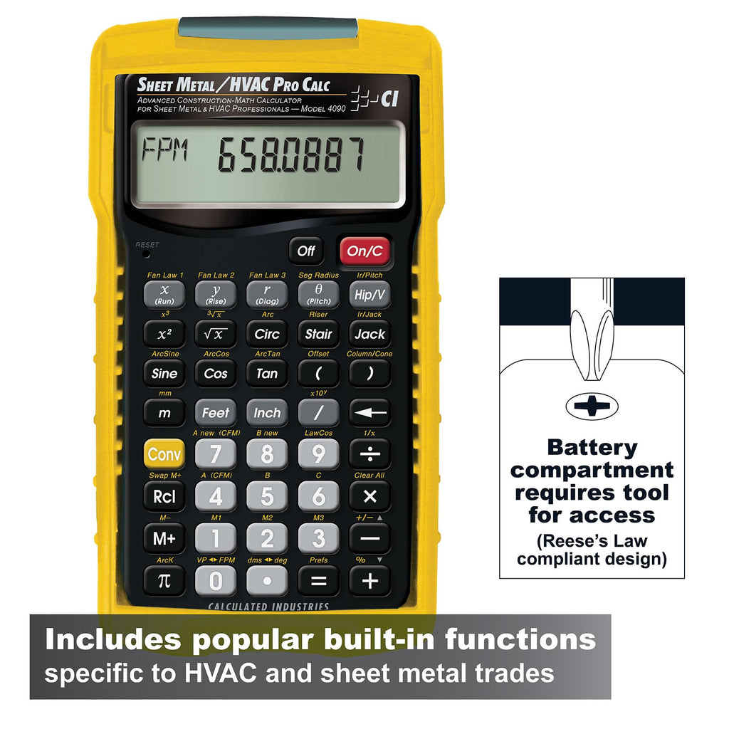 Sheet Metal HVAC Calculator W450