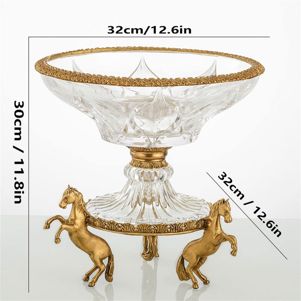 Glass Fruit Bowl with Copper Base T440300