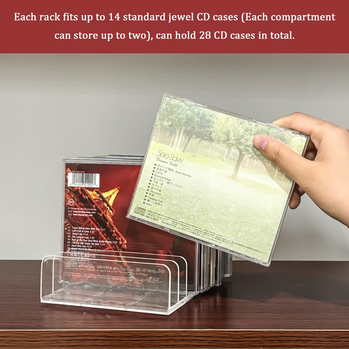 2 Pcs Clear Acrylic CD Holder G4114