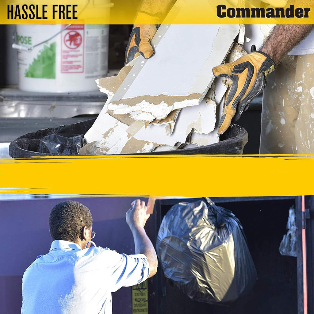 55 Gallon Heavy Duty Contractor Bags with Flap Ties, Pack of 10 P337666