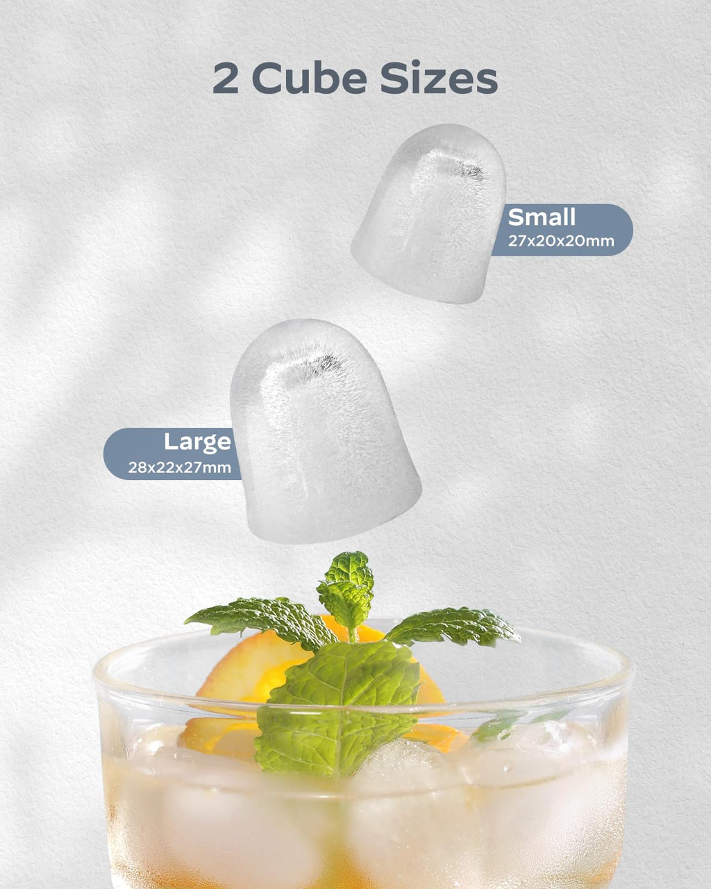 Stainless Steel Portable Countertop Ice Maker with Basket and Scoop K6778