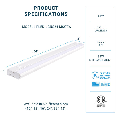 24 Inch 18W Dimmable LED Under Cabinet Lighting R780575