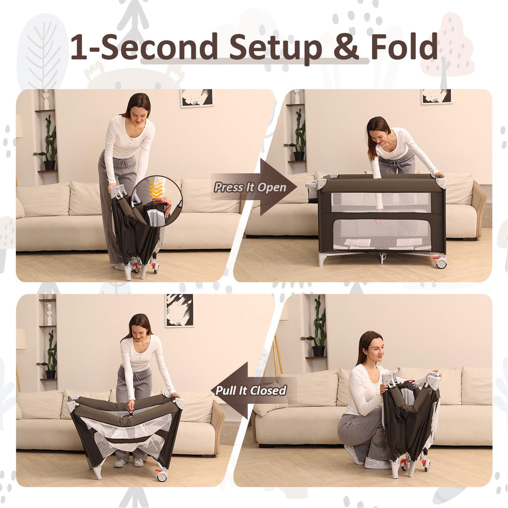 5-in-1 Baby Bassinet Bedside Sleeper P25693