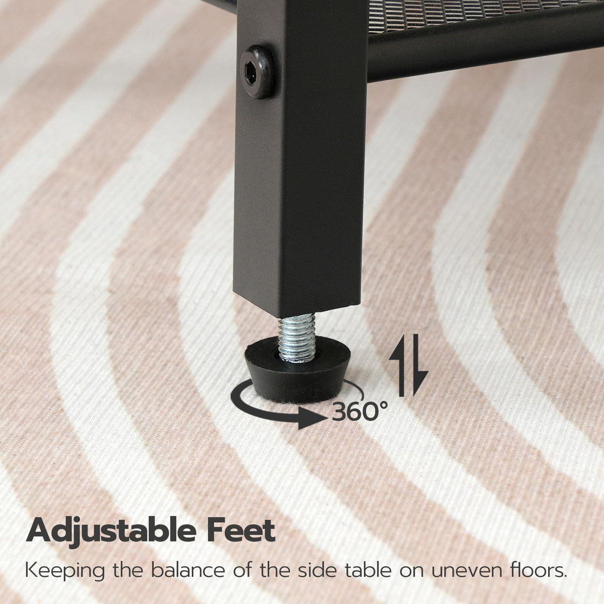Tall End Table with Charging Station R413