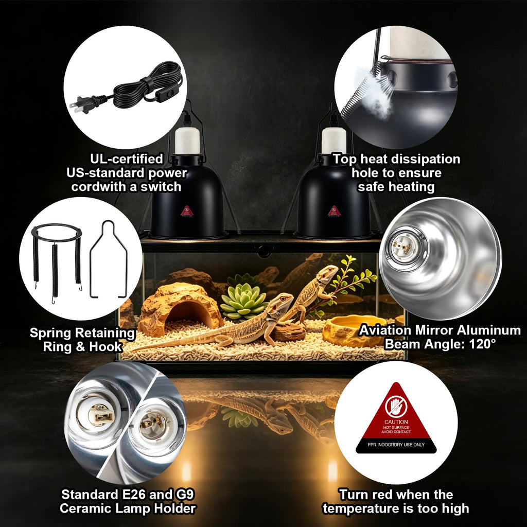 Ceramic Socket Reptile Heat Lamp Kit M6138