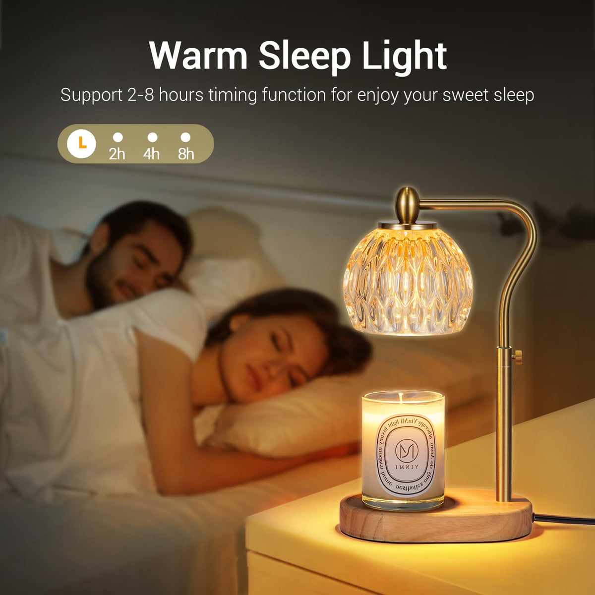 Candle Warmer Lamp with Timer & Dimmer Height Adjustable U450