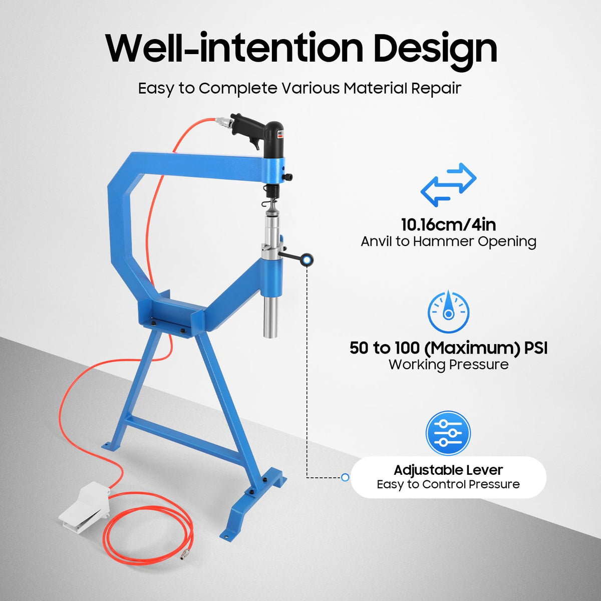 Pneumatic Planishing Hammer with Pedal & Stand Y464194