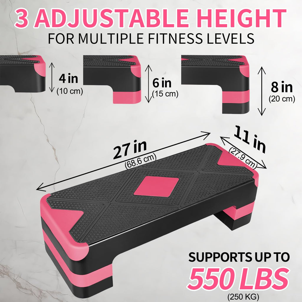 27" Adjustable Aerobic Exercise Step Platform J68460