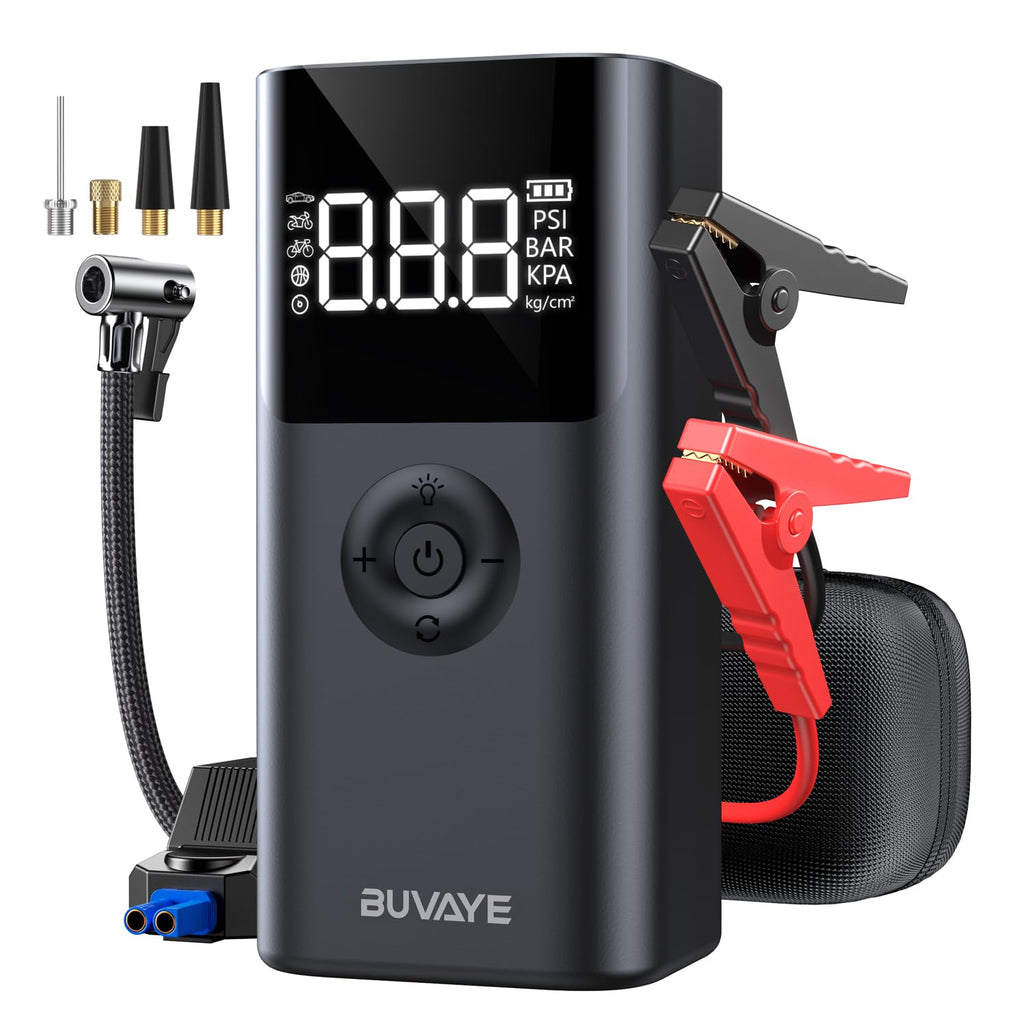 12V Portable Jump Starter with Air Compressor F9836
