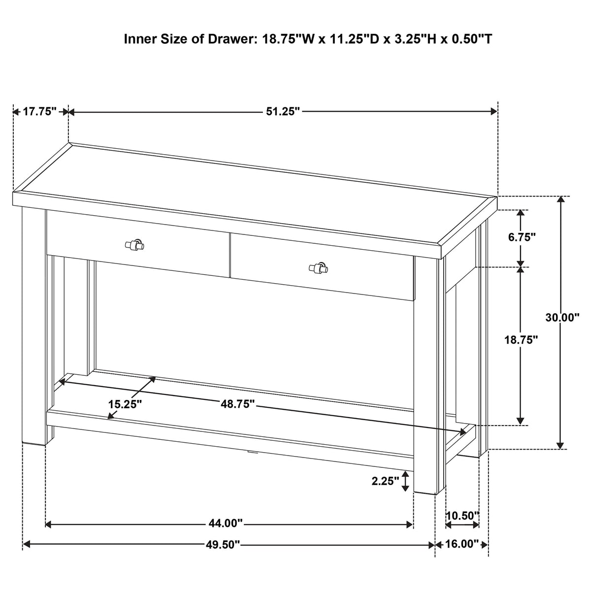 Golden Oak Console Table E43458
