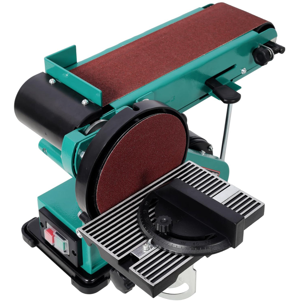 4" x 36" Belt Sander 6" Disc Polisher Grinder Steel Green High-Torque Power Tool N55108