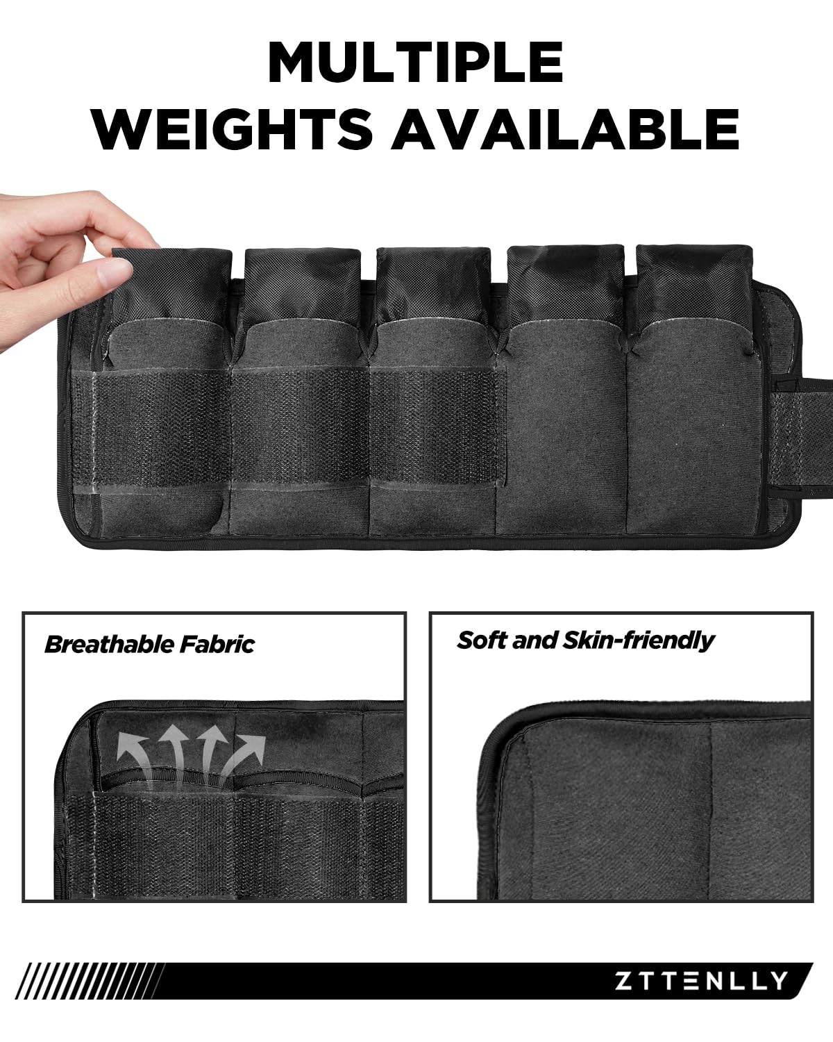 Adjustable Ankle Weights 1 Pair 5 10 15 18 20 Lbs B390084