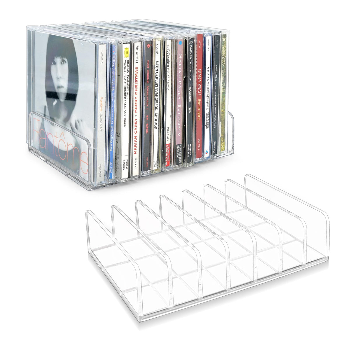 2 Pcs Clear Acrylic CD Holder G4114