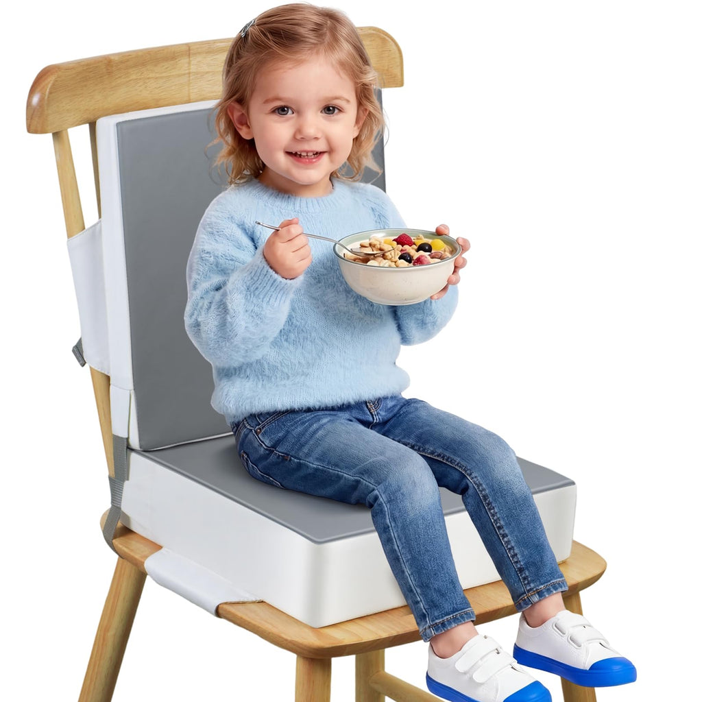 Grey Toddler Booster Seat for Kitchen Chair I998