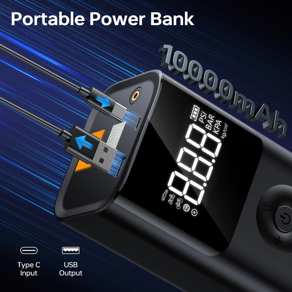 12V Portable Jump Starter with Air Compressor F9836
