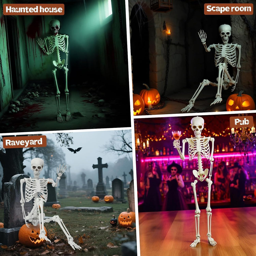 5.4 Ft White Skeleton with Movable Joints N1765