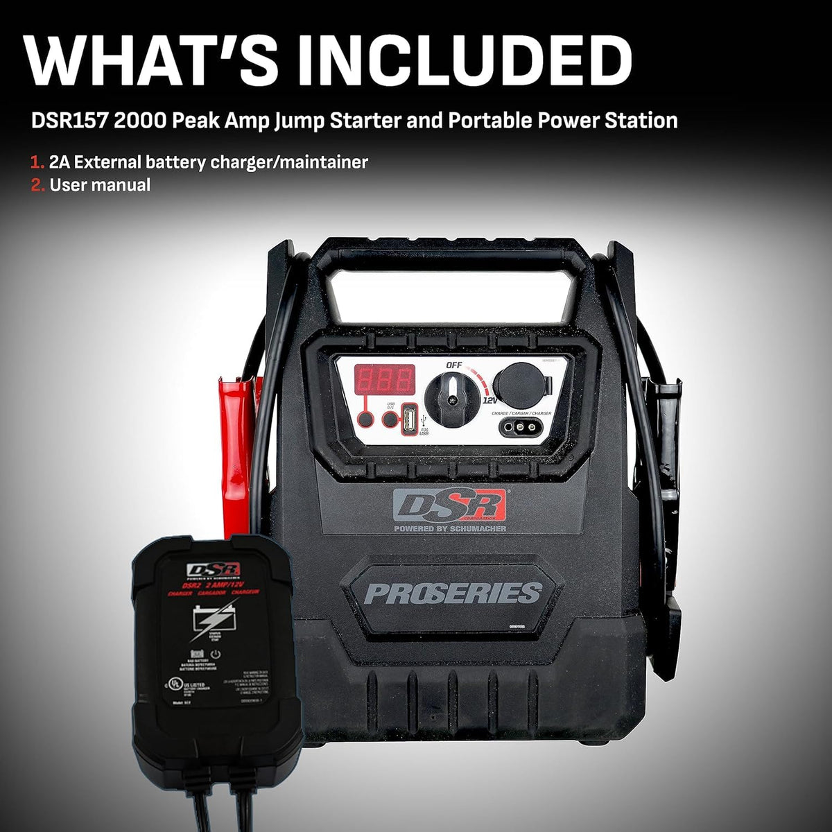 12V 2000 Peak Amps Car Battery Jump Starter J584