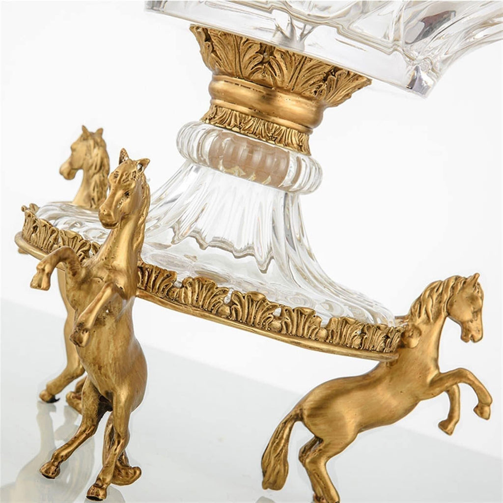 Glass Fruit Bowl with Copper Base T440300