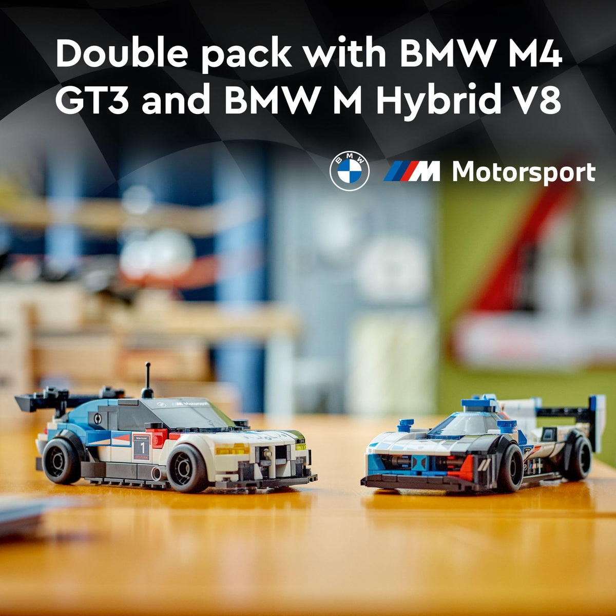 Buildable Race Car Toy Set with 2 Models and 2 Minifigures X216