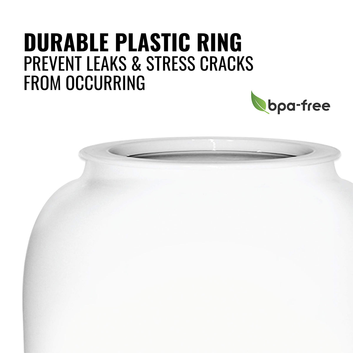 Porcelain Ceramic Crock Water Dispenser with Stainless Steel Faucet and Lid I215463