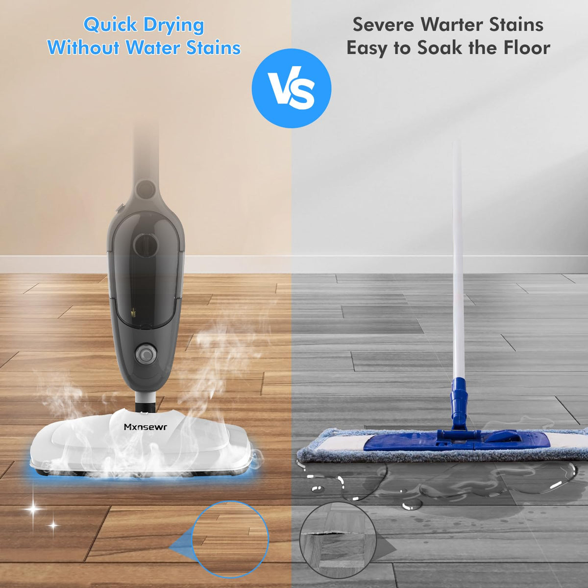 11-in-1 Handheld Detachable Adjustable Steam Mop J1902