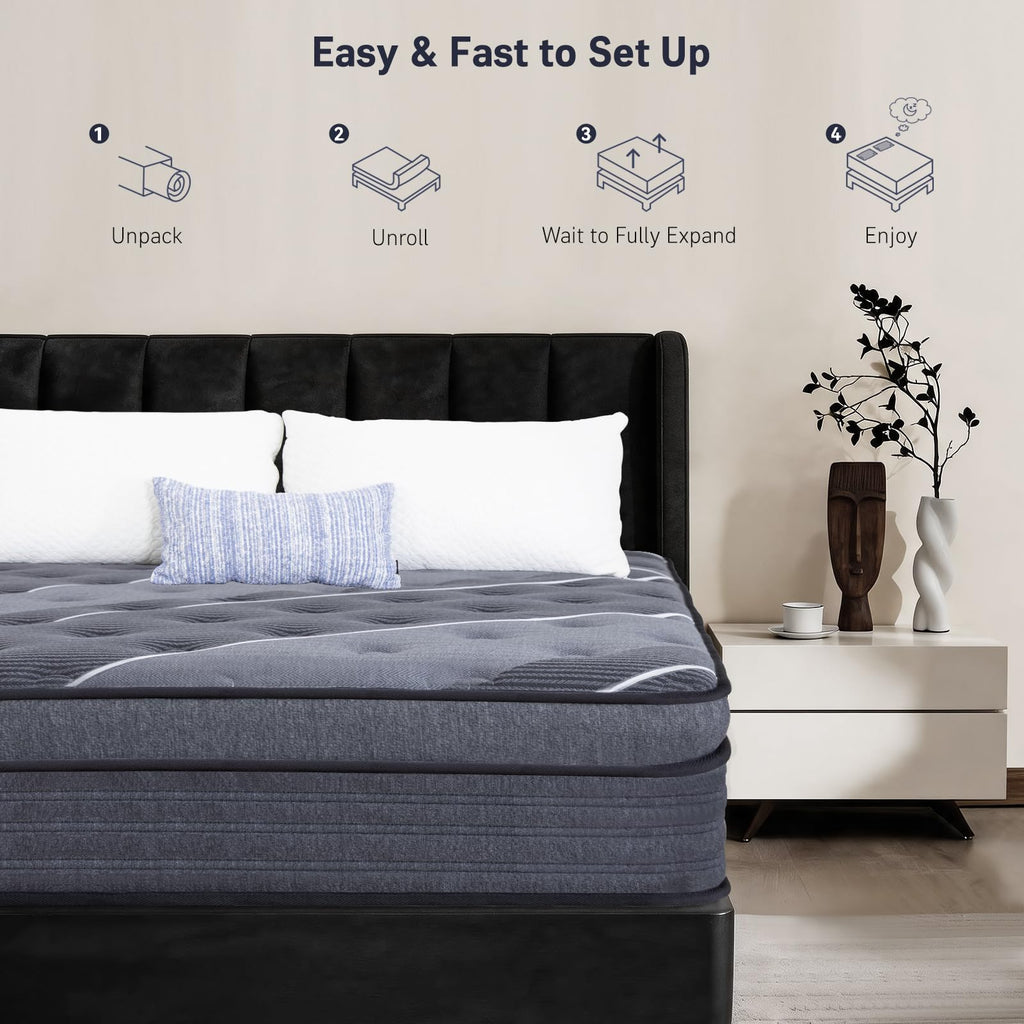 12 Inch Full Size Hybrid Mattress Q860