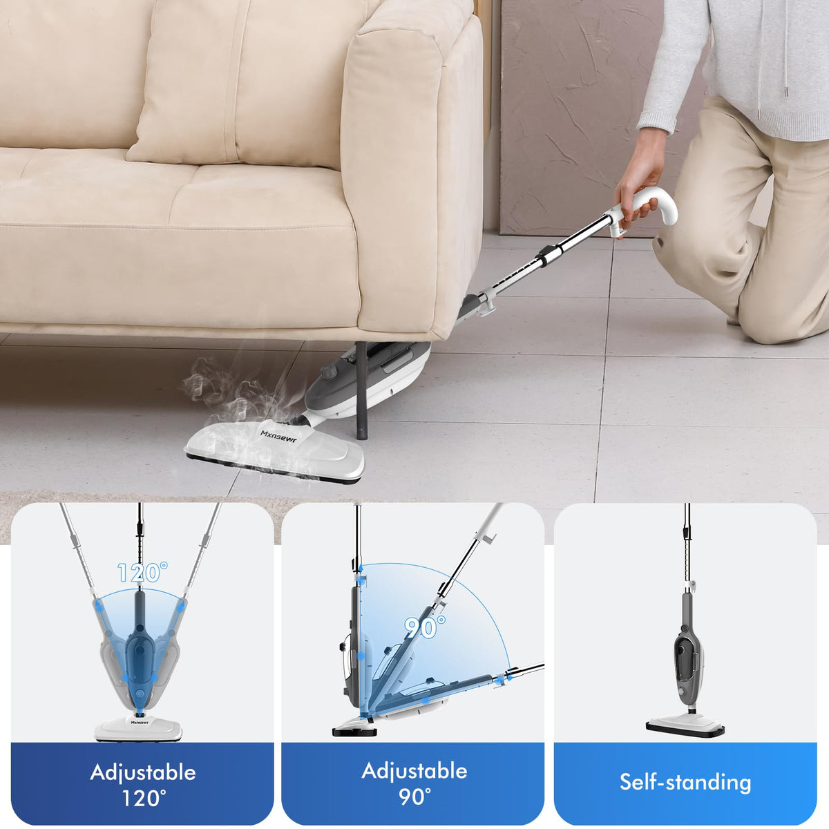 11-in-1 Handheld Detachable Adjustable Steam Mop J1902