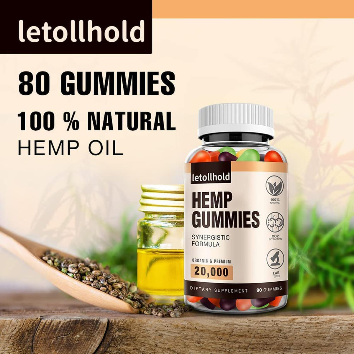 Hemp Gummies 1 Pack Low Sugar F50013