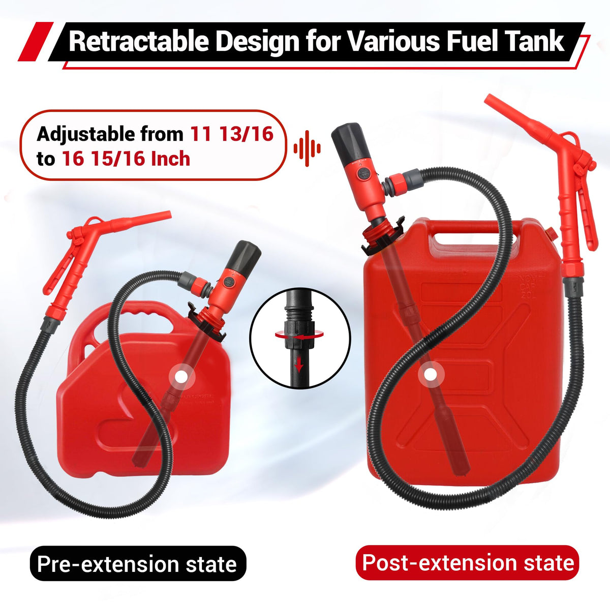 Battery Operated USB Charging Portable Fuel Transfer Pump with Hose R5016