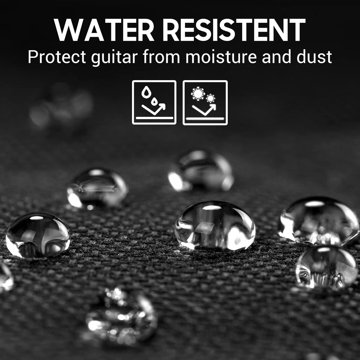 41 In 0.35 In Thick Padding Soft Guitar Bag Black Y558