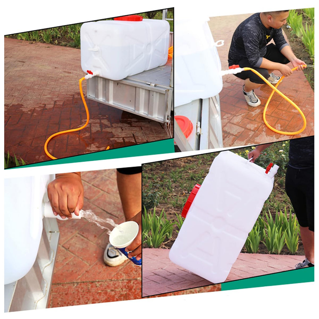 Plastic Water Tank 25L Food-Grade Rectangular with Faucet O492789