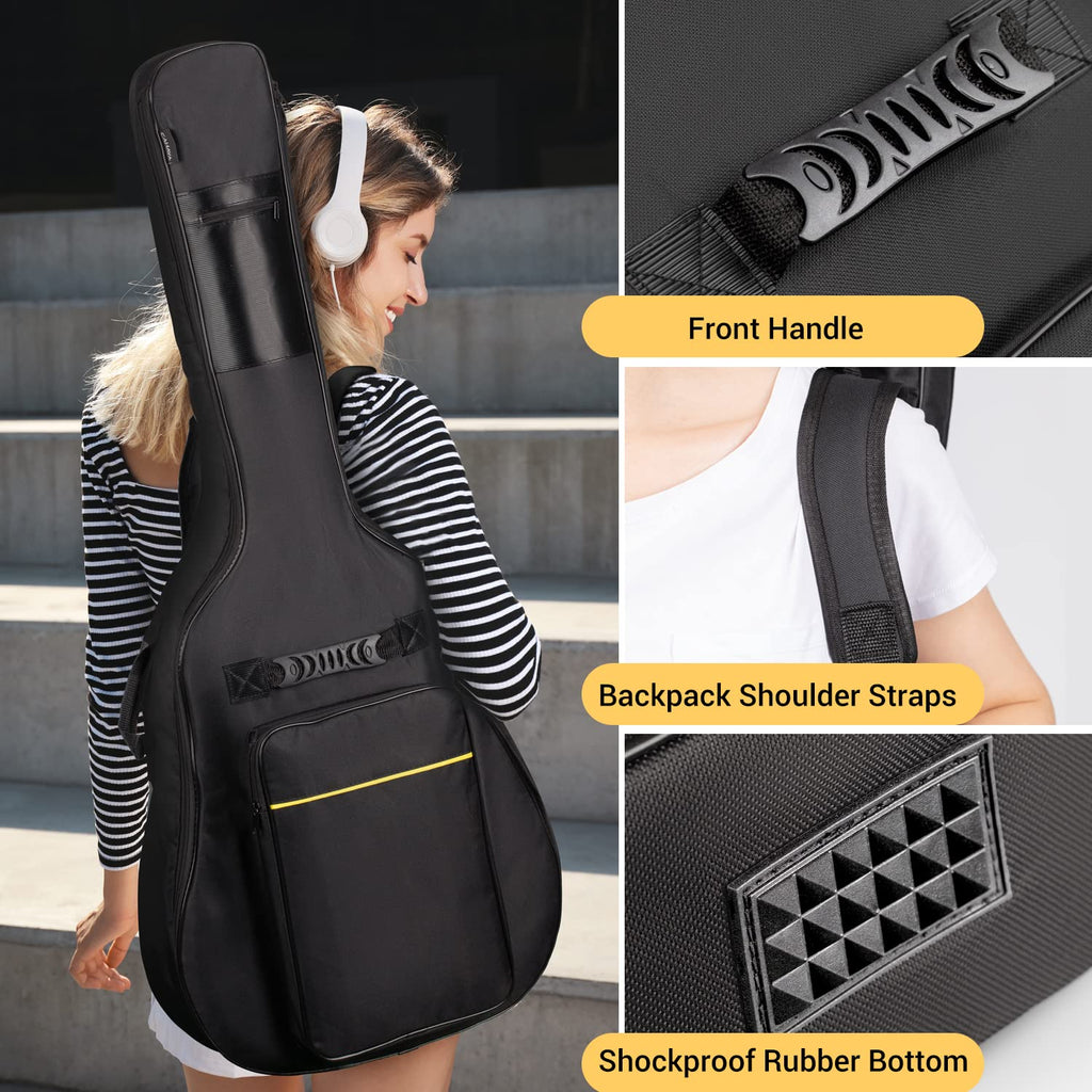 41 In 0.35 In Thick Padding Soft Guitar Bag Black Y558