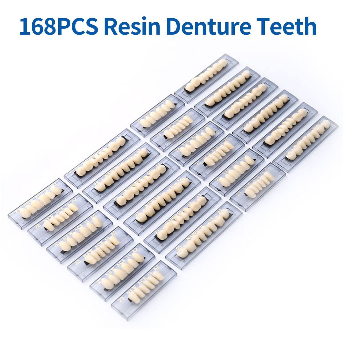 168 Pieces Acrylic Resin Denture Teeth 6 Sets 23 Shade A2 Upper + Lower B768