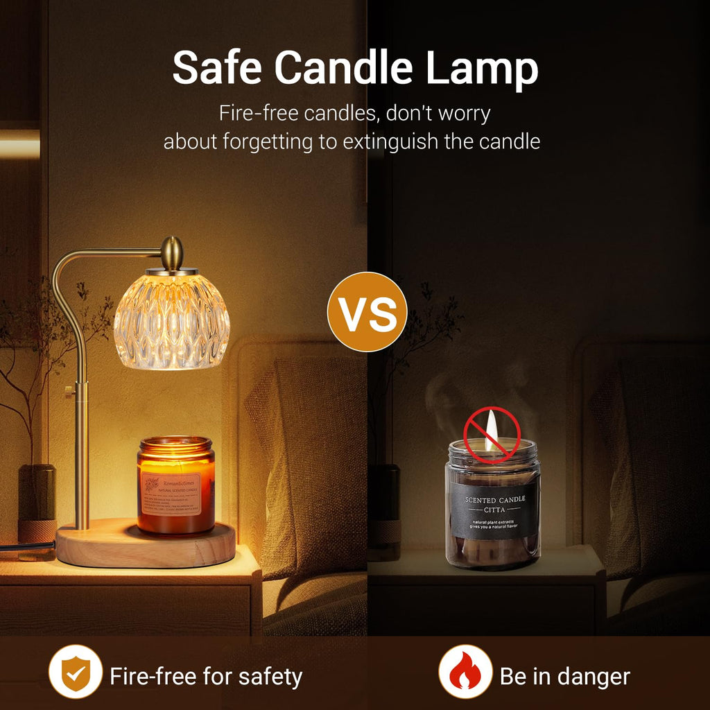Candle Warmer Lamp with Timer & Dimmer Height Adjustable U450